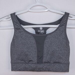 Old Navy Active Molded and Padded Sports Bra, Black and Heathered Carbon Print.